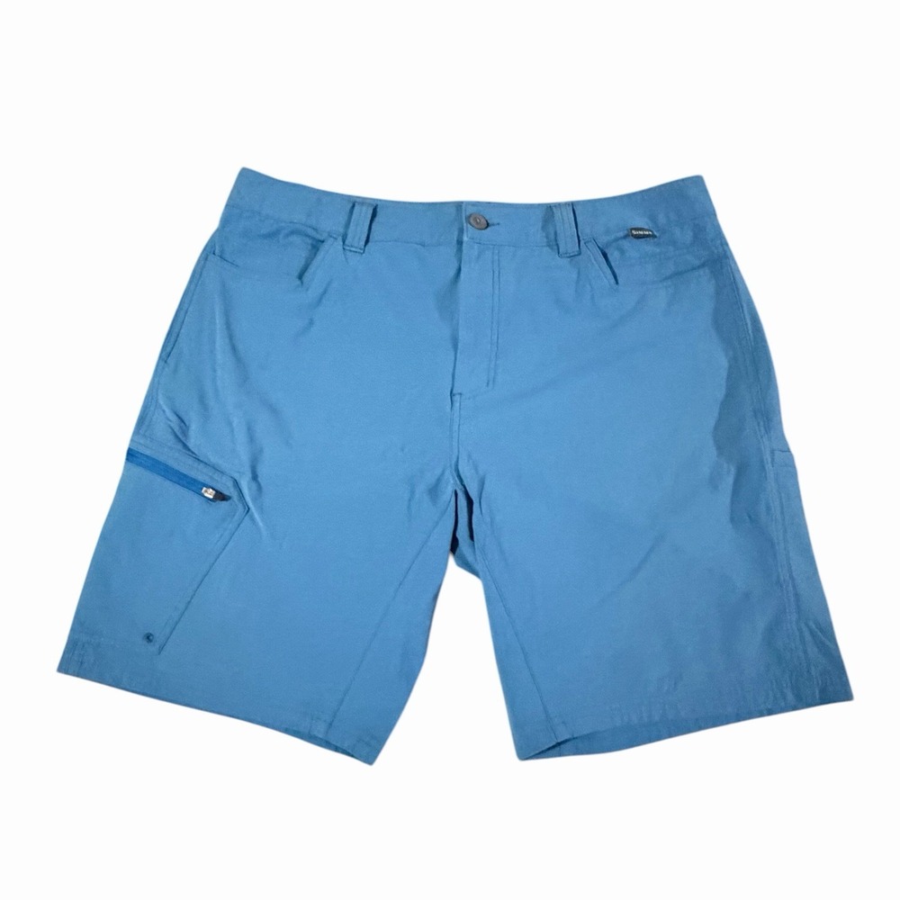 Simms 9" Challenger Shorts Blue Men's Size 38 Fishing Lightweight